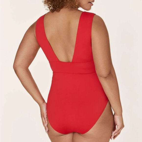 Andie The Mykonos One Piece LT Swimsuit Cherry Red Size S tall NWT - Picture 2 of 7